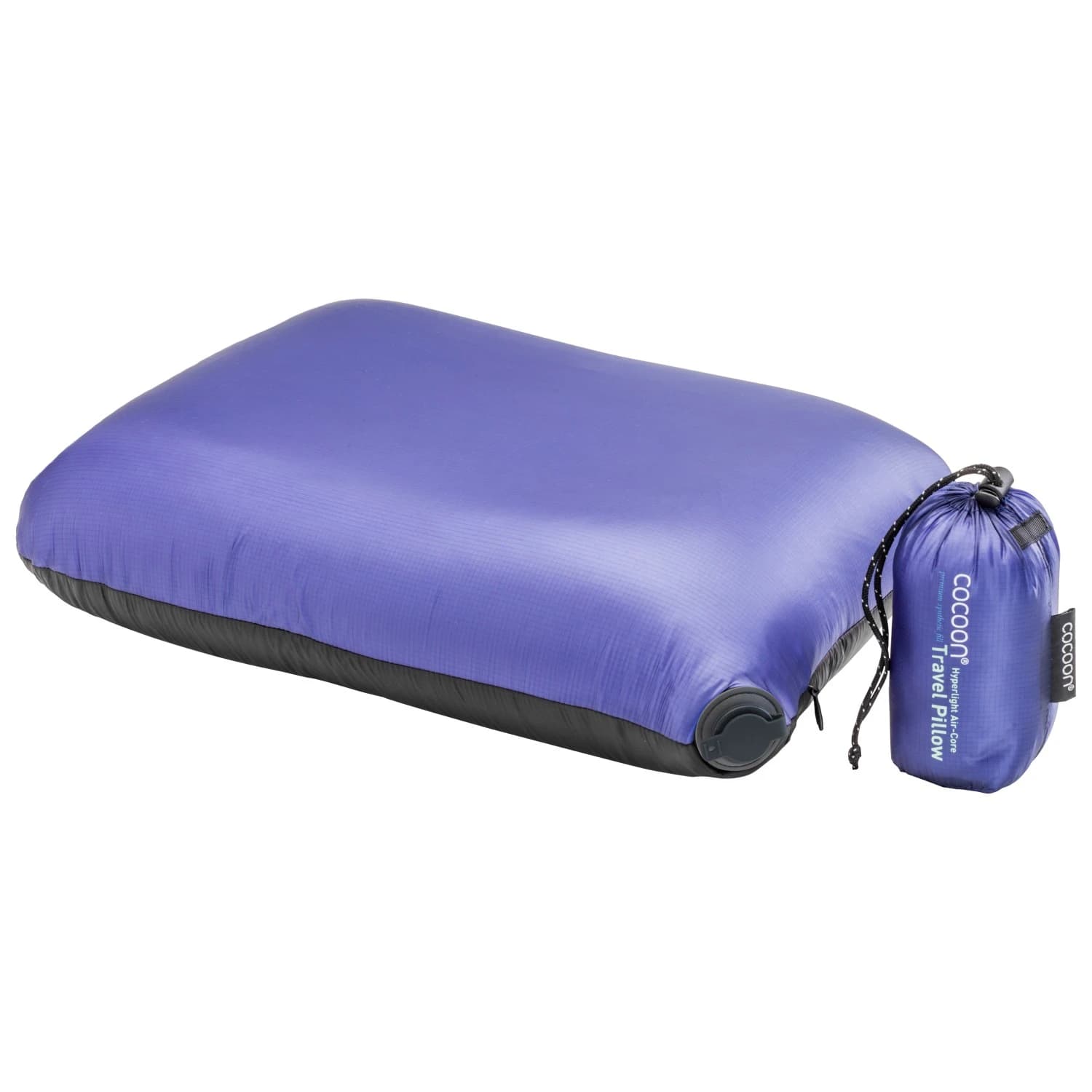 Възглавница за пътуване Cocoon Air-Core Pillow Hyperlight Pillow - Black / Dark Blue