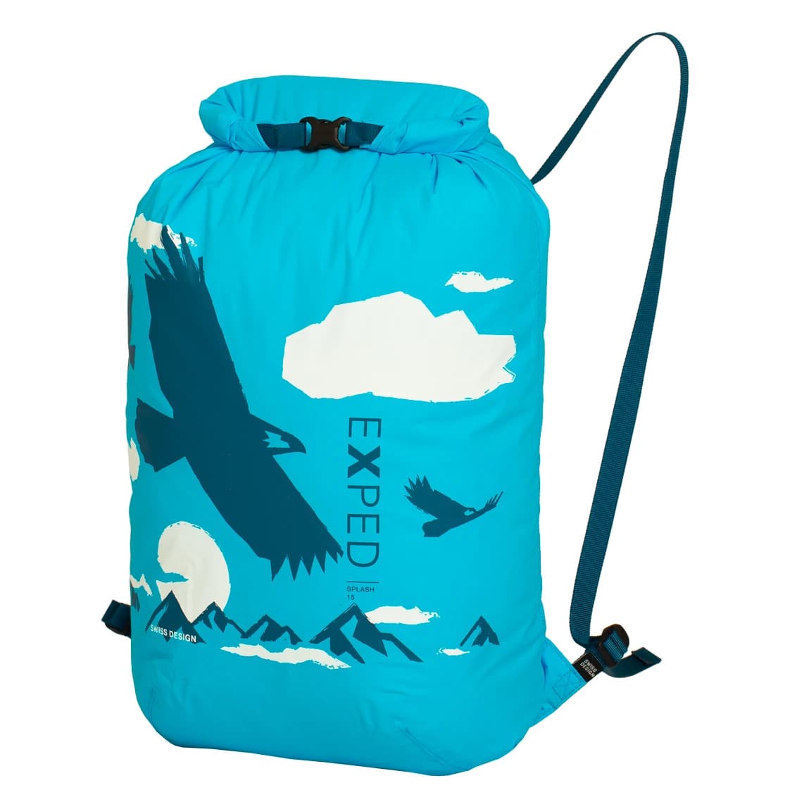 Компресиращ чувал Exped Splash 15 Stuff sack - Cyan / Eagle