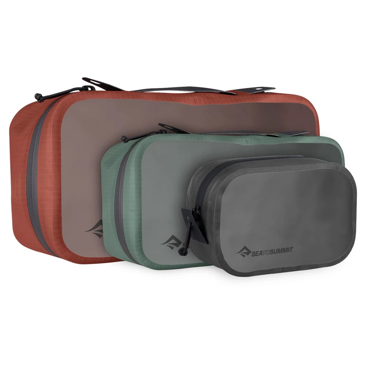 Компресиращ чувал Sea to summit Hydraulic Packing Cube Set Stuff sack - Laurel Wreath / Picante / Jet Black