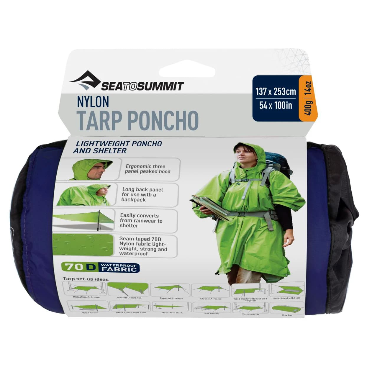 Пончо Sea to summit Nylon Tarp Poncho Rain poncho - Blue