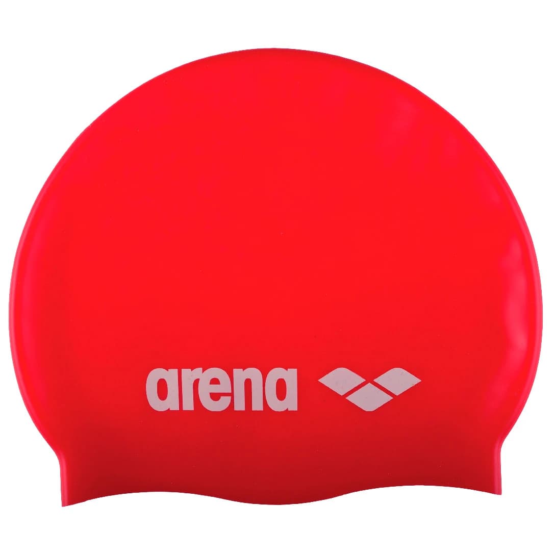 Шапка за плуване Arena Classic Silicone Swim cap - Red / White