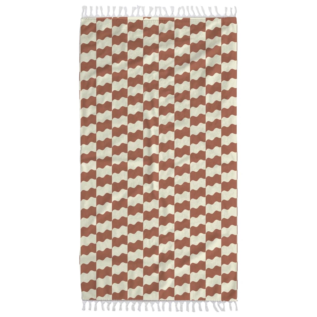 Плажна кърпа Slowtide Slowtide Checker Driftweave Turkish Towel Beach towel - Mocha