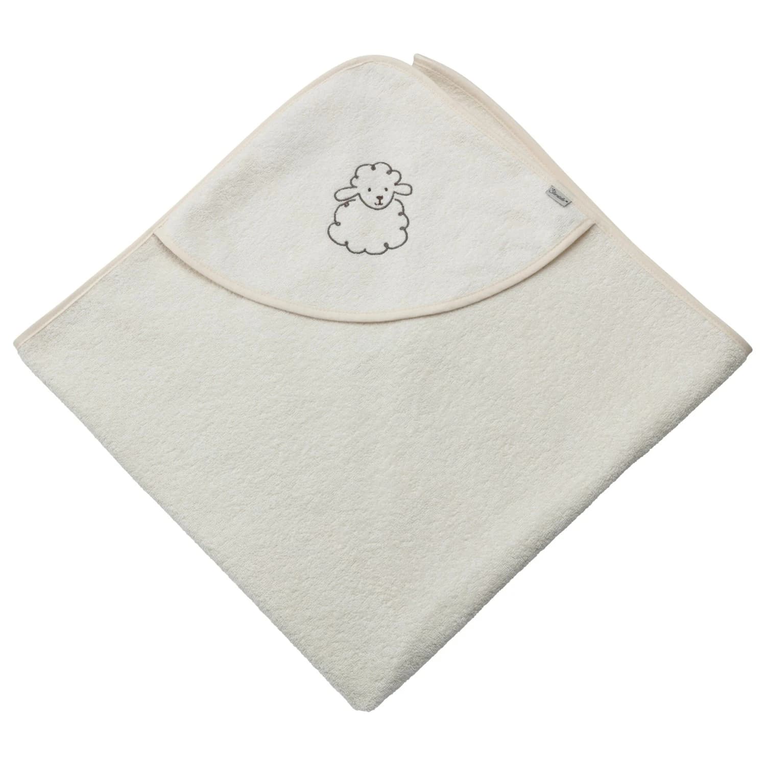 Детска плажна кърпа Sterntaler Kid's Kapuzenbadetuch Beach towel - Ecru / Flocke