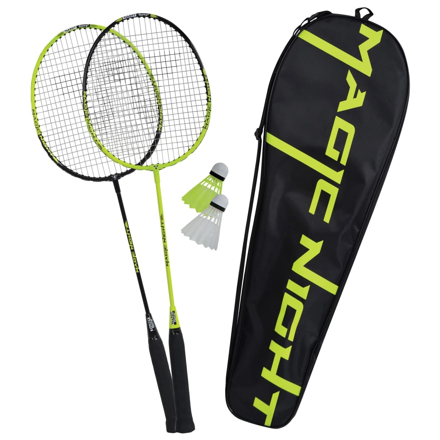 Комплект за игра Talbot torro Badminton Set Magic Night Led - Black / Neon Yellow