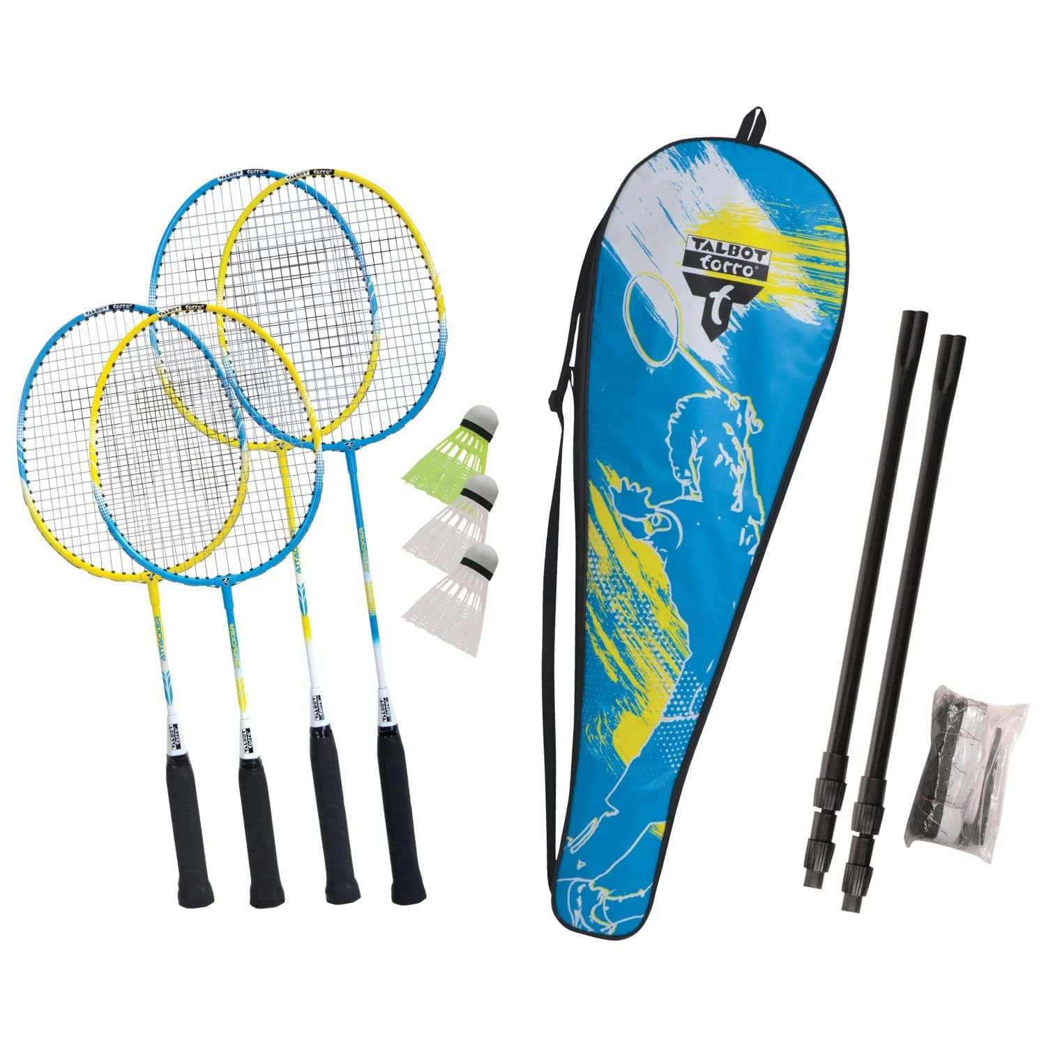 Комплект за игра Talbot torro Badminton Set Family - Blue / Yellow