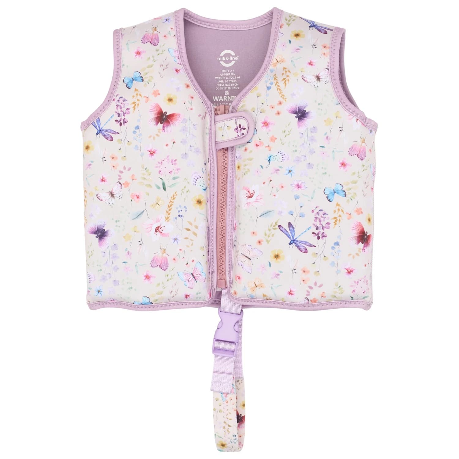 Детско помощно средство за плуване Mikk-Line Kid's Swim Vest AOP Life jacket - Butterfly AOP