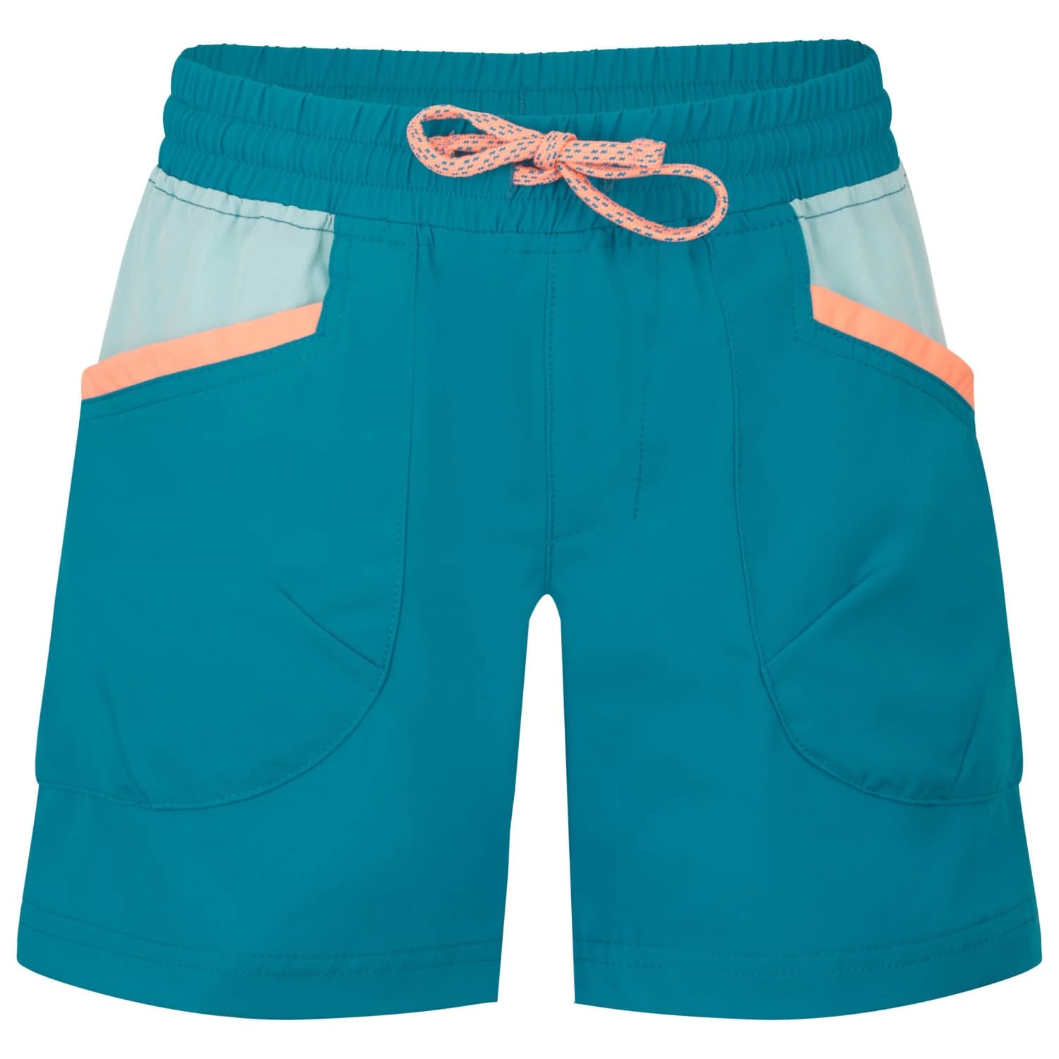 Детски къси панталони Trollkids Girl's Senja Shorts - Harbor Blue / Aqua Haze / Mellow Peach