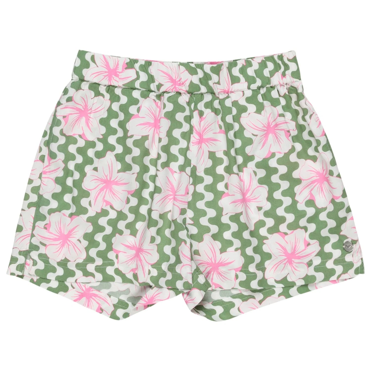 Детски къси панталони Roxy Kid's Blue Ocean Floor Short Shorts - Basil Party Waves
