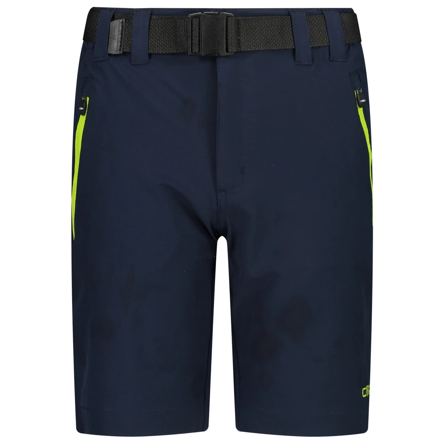 Детски къси панталони Cmp Kid's Bermuda with Belt Shorts - B.Blue / Limegreen