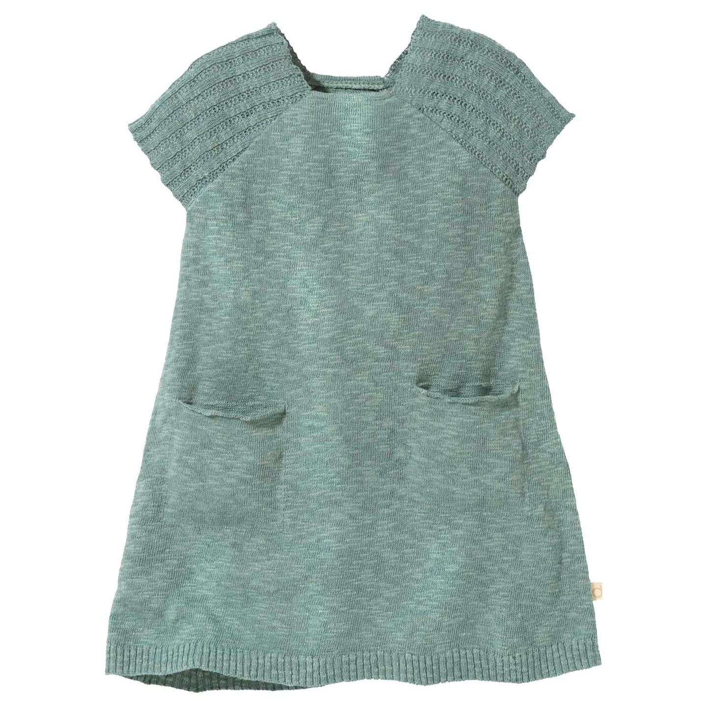 Детска рокля disana Kids' Linen Knitted Dress - Jade