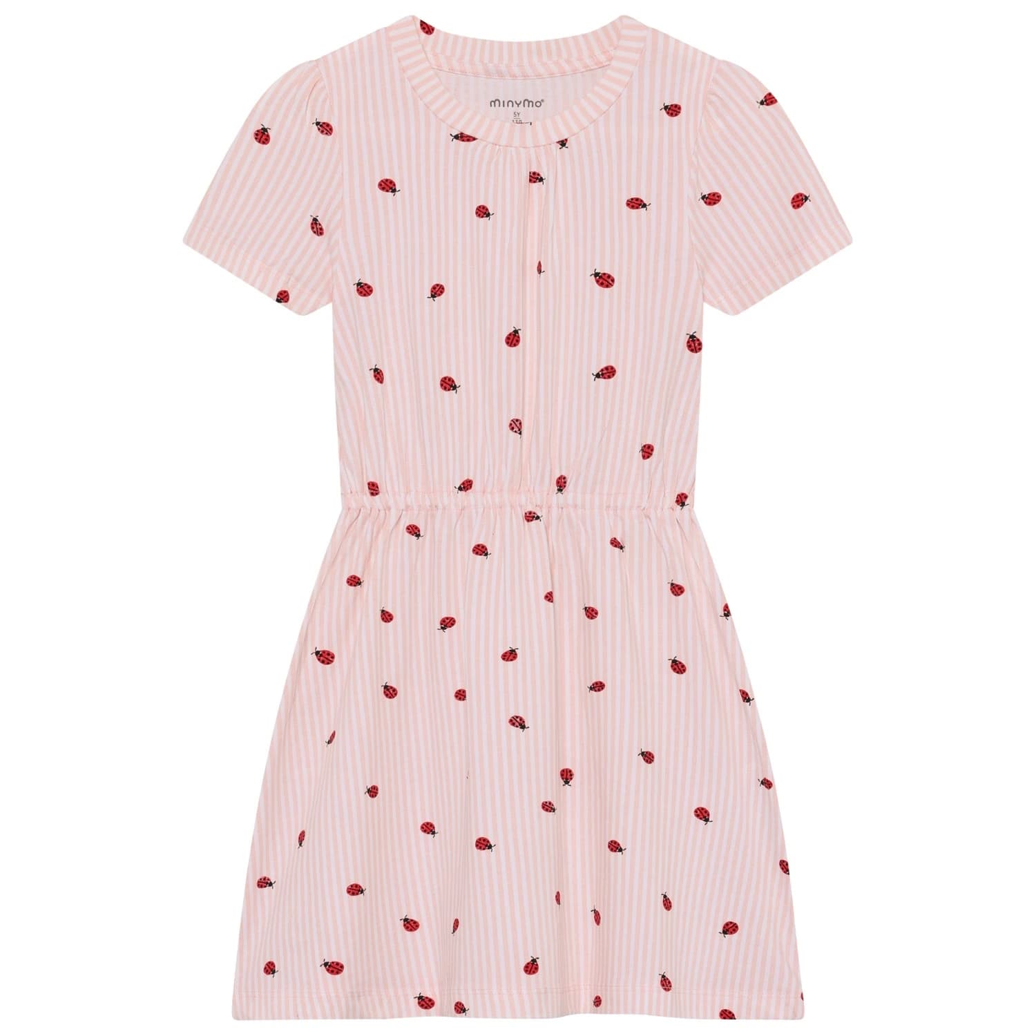 Детска рокля Minymo Kid's Dress S/S AOP 124382 Dress - Peach Blush