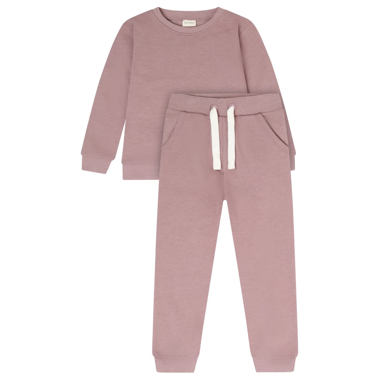 Детски ежедневен панталон Minymo Kid's Sweat Set Clothing set - Elderberry