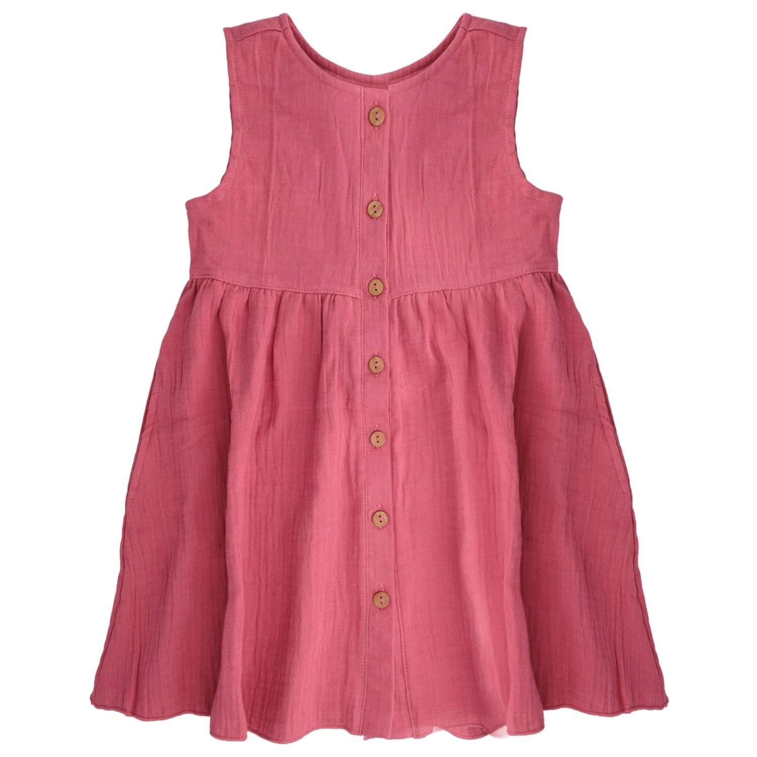 Детска рокля maximo Kids' Mini Girls' Embroidered Muslin Dress - Foxglove