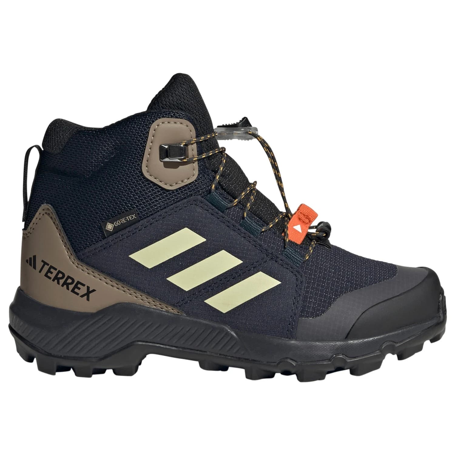 Детски туристически обувки adidas Terrex Kid's Terrex Mid GTX Walking boots - Legend Ink / Dual Yellow / Olive Strata