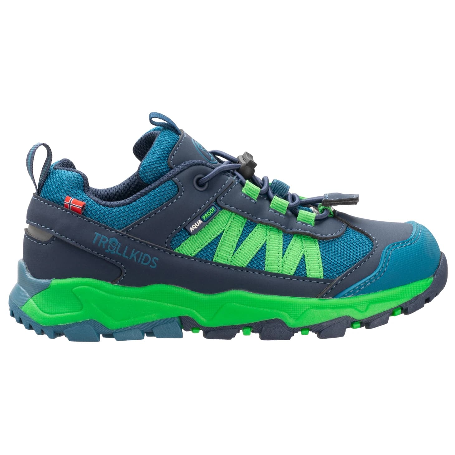 Детски мултиспорт обувки Trollkids Kid's Tronfjell Hiker Low Multisport shoes - Mystic Blue / Fresh Green