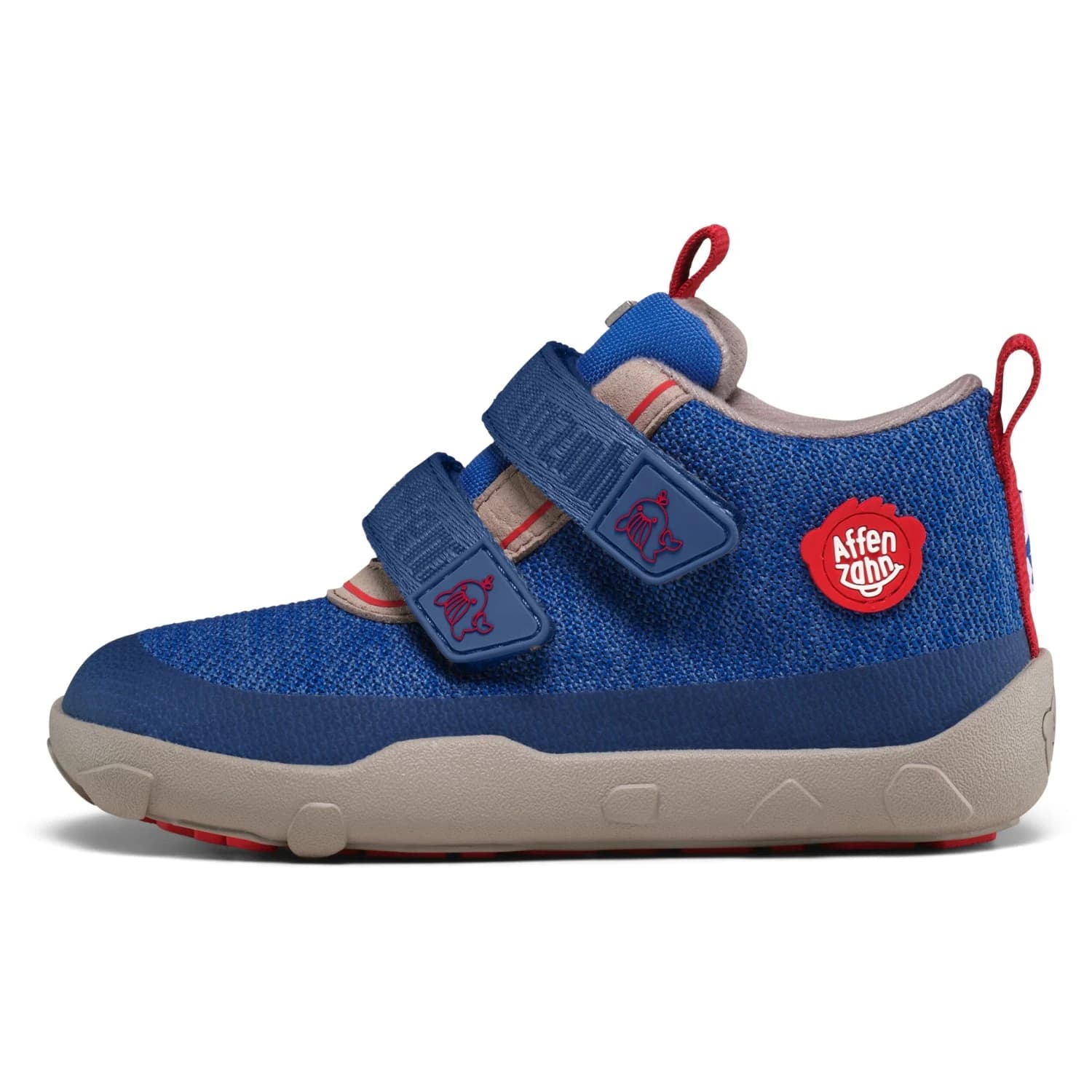 Детски обувки barefoot Affenzahn Kid's Knit Happy Casual shoes - Whale / Red / Blue / Grey
