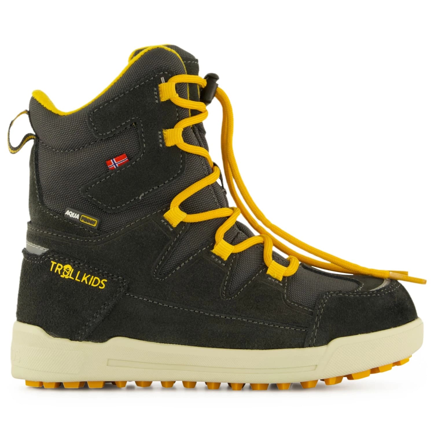 Детски зимни ботуши Trollkids Kid's Finnmark Winter Boots - Anthracite / Golden Yellow