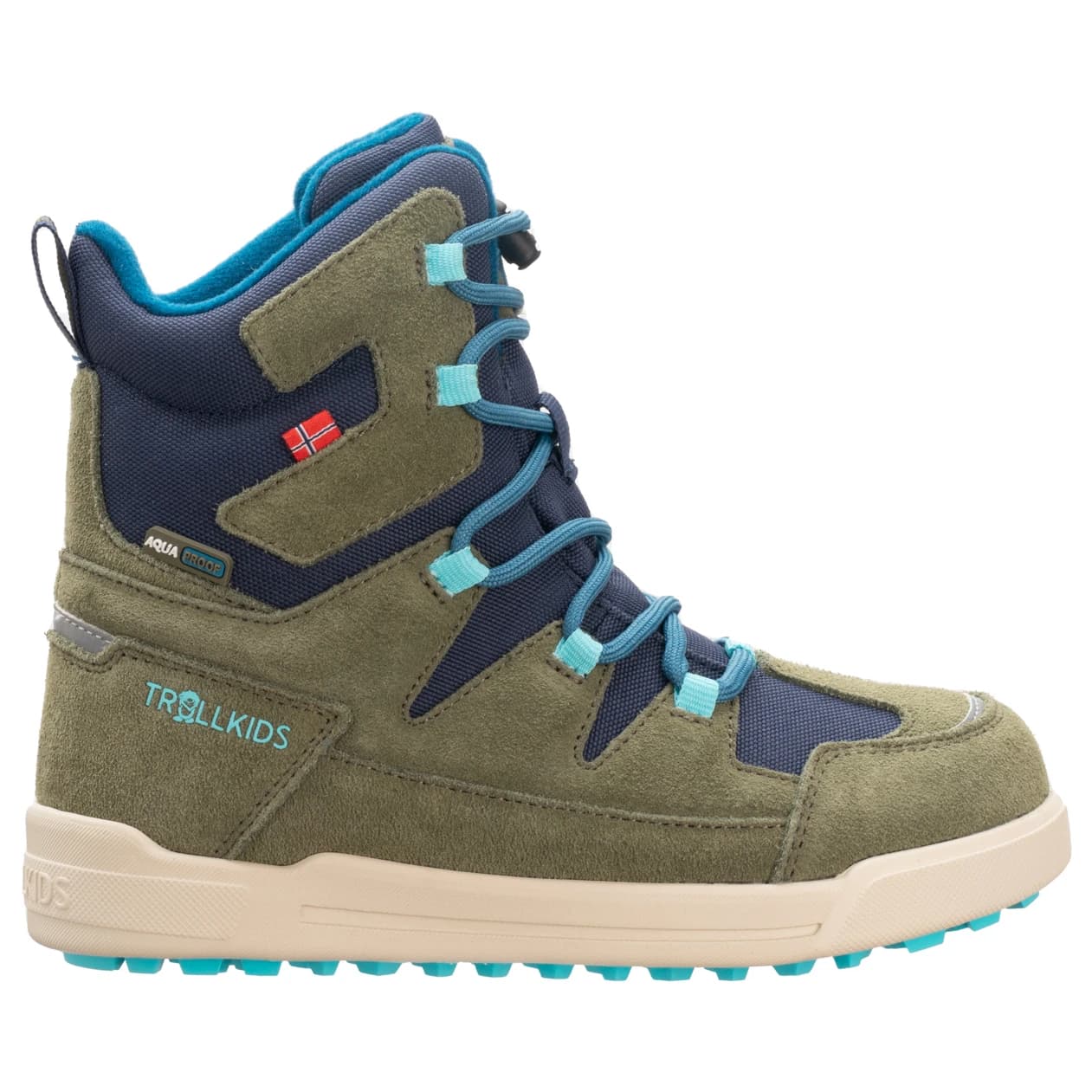 Детски зимни ботуши Trollkids Kid's Finnmark Winter Boots - Pine Green / Mystic Blue