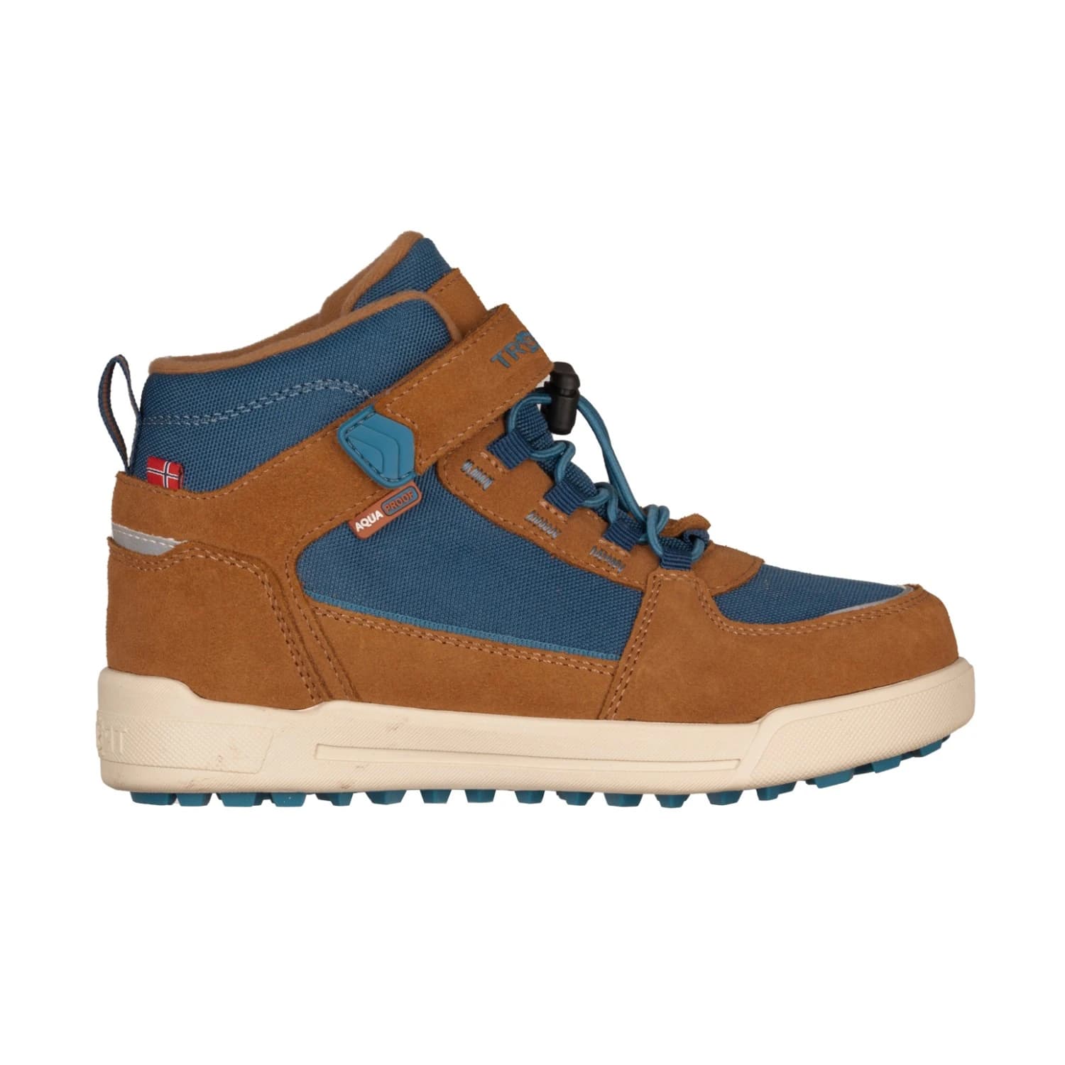 Детски ежедневни обувки Trollkids Kid's Gryllefjord Mid Cut Casual shoes - Almond / Madeira Blue