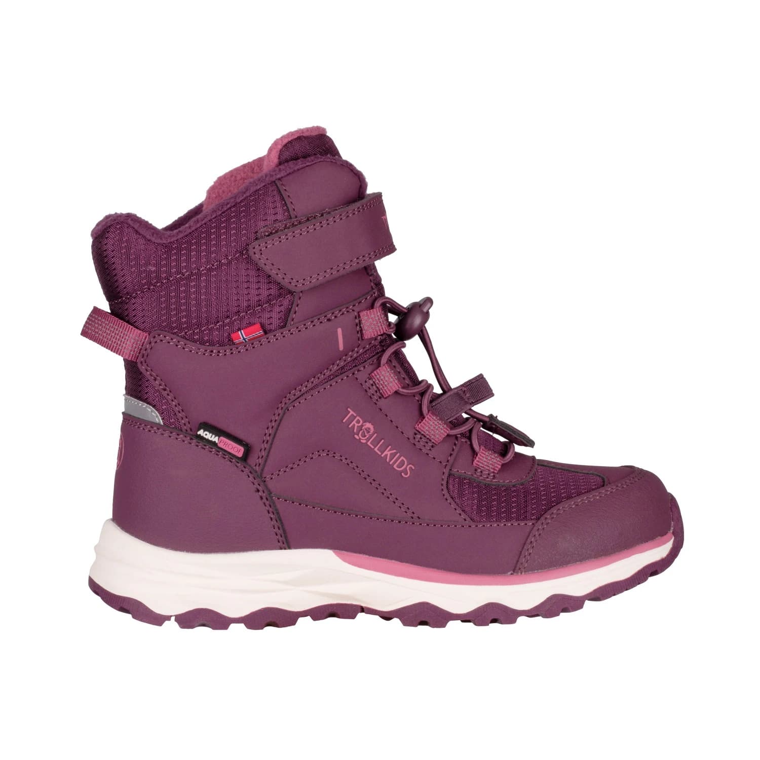 Детски зимни ботуши Trollkids Kid's Hafjell Winter Boots XT Winter boots - Deep Ruby / Frozen Berry