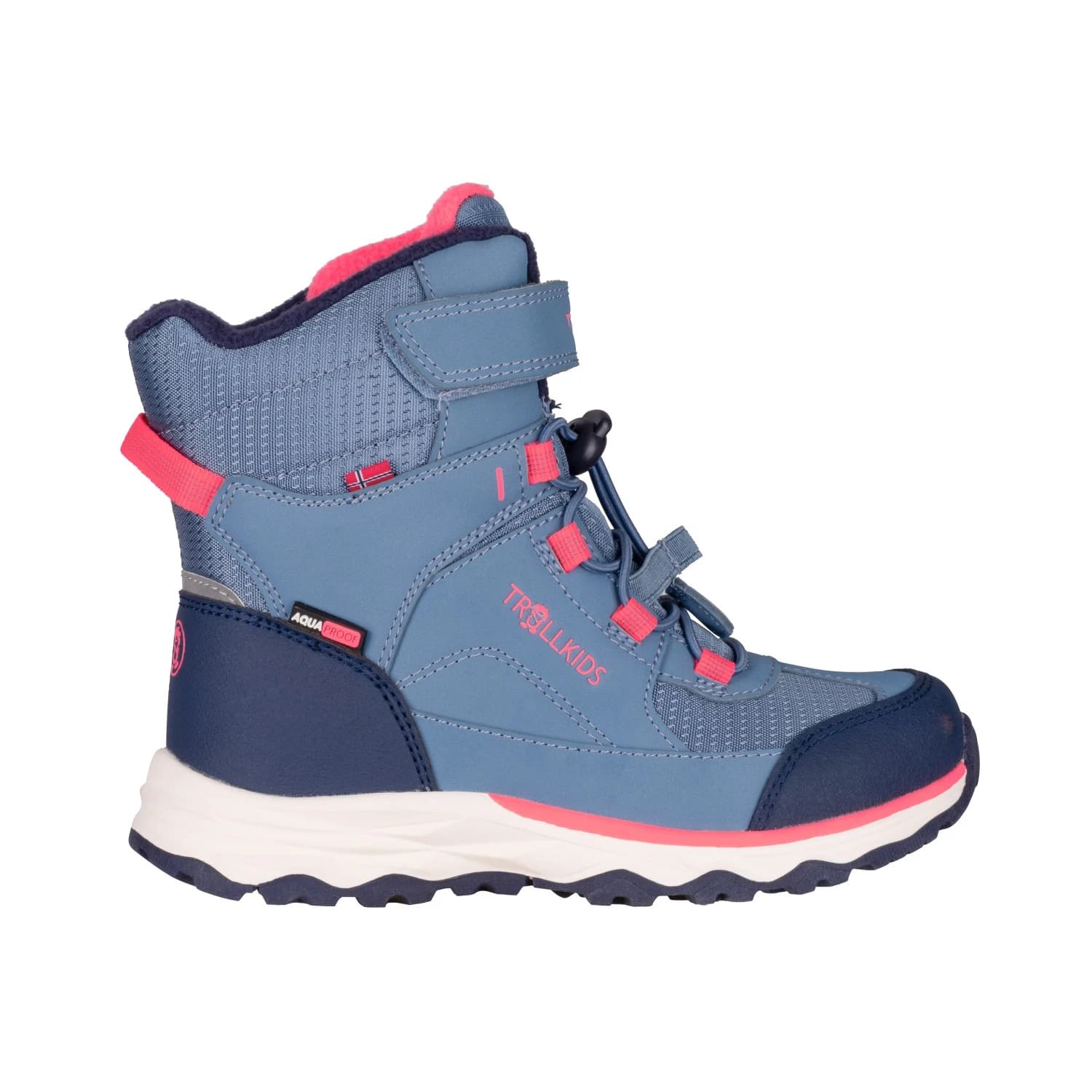 Детски зимни ботуши Trollkids Kid's Hafjell Winter Boots XT Winter boots - Shadow Blue / Mystic Blue / Pink Salmon