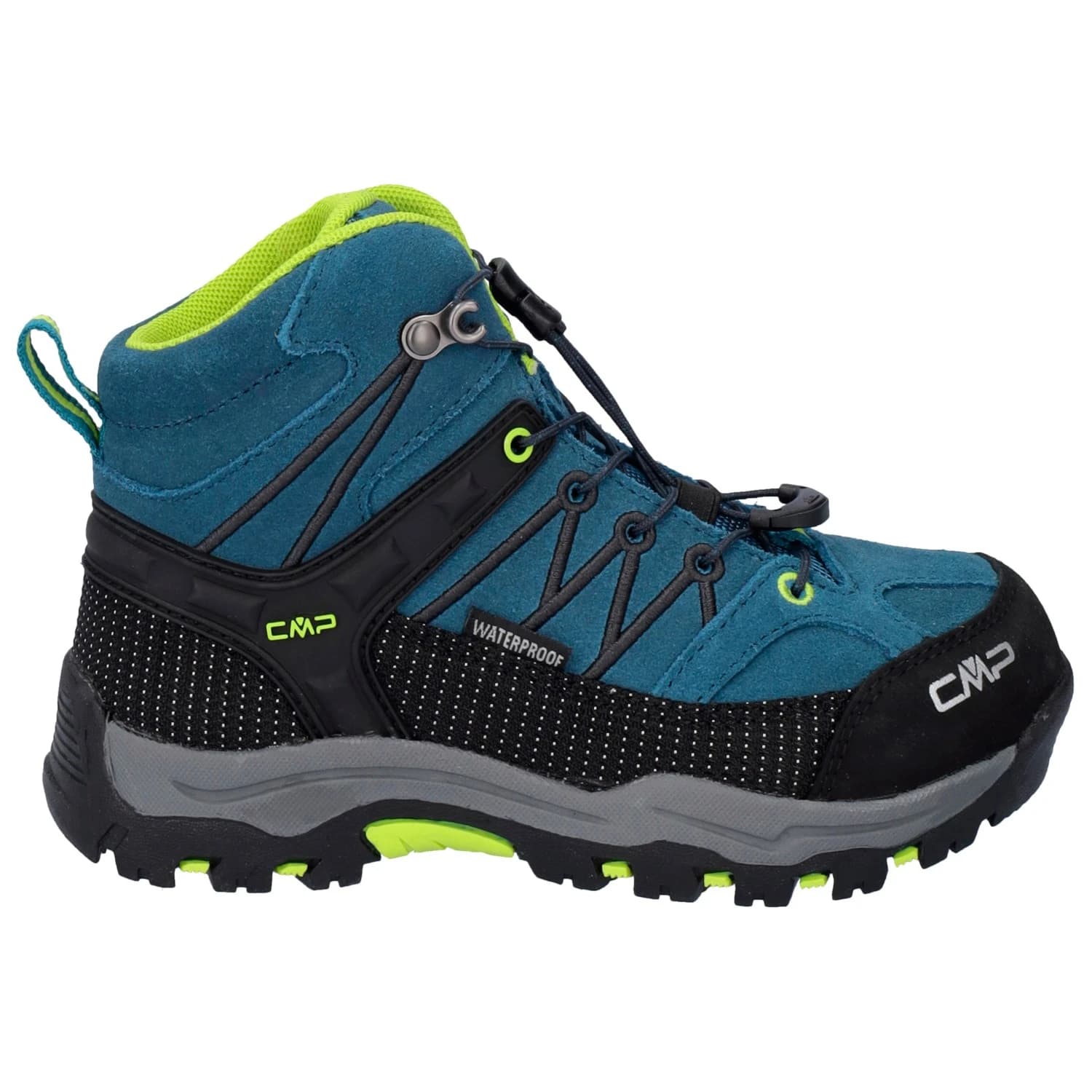 Детски туристически обувки CMP Kid's Rigel Mid Trekking Shoes Waterproof Walking boots - Deep Lake / Acido