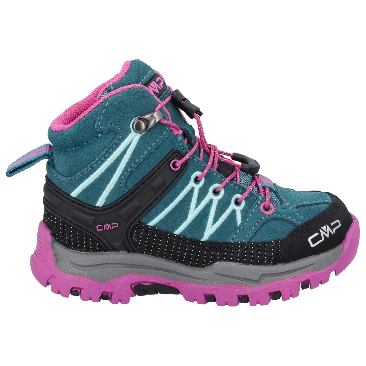 Детски туристически обувки Cmp Kid's Rigel Mid Trekking Shoes Waterproof Walking boots - Lake / Pink Fluo