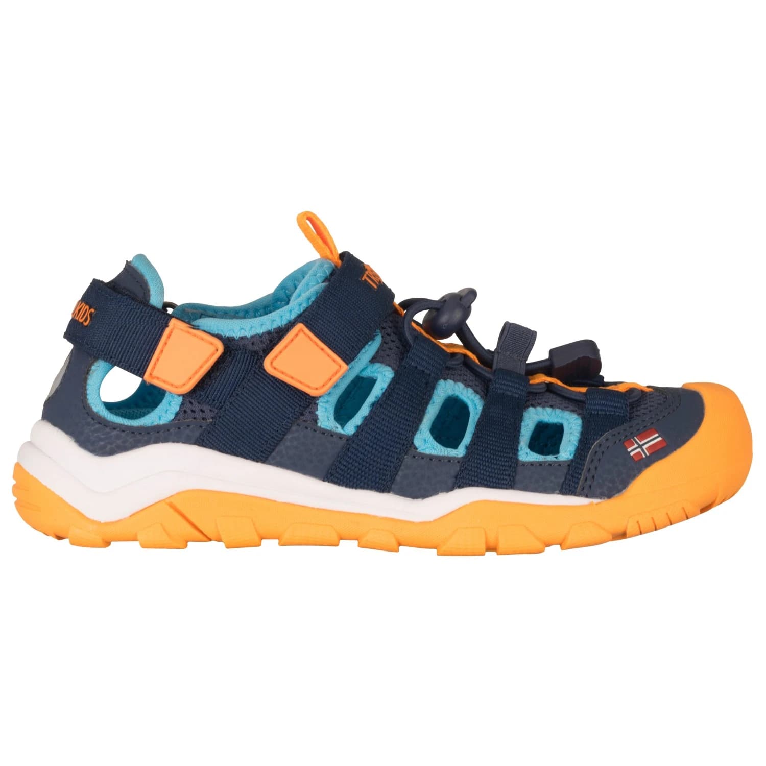 Детски сандали Trollkids Kid's Kristiansand Sandal XT Sandals - Alpine Blue / Pool Blue / Sahara Sunset