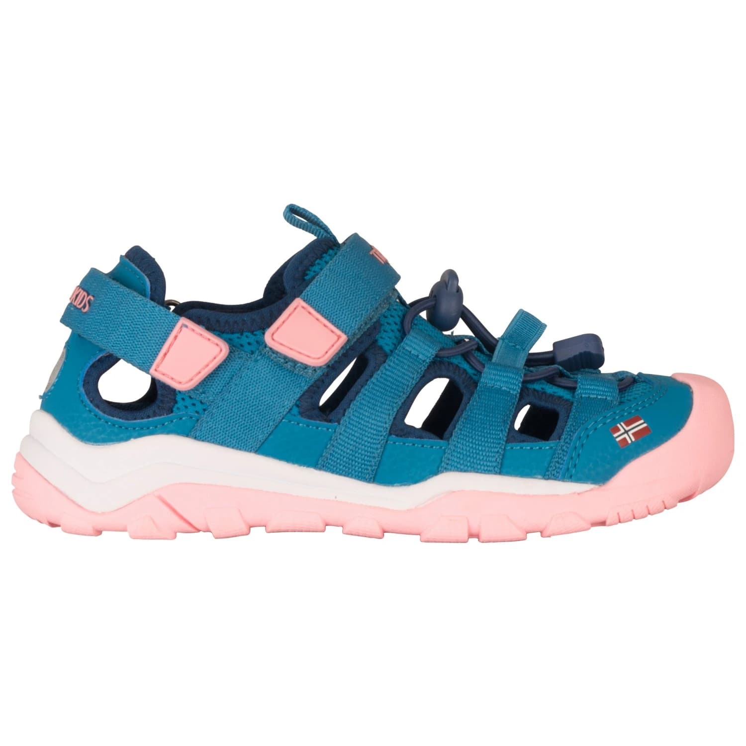 Детски сандали Trollkids Kid's Kristiansand Sandal XT Sandals - Harbor Blue / Peony Rose / Madeira Blue