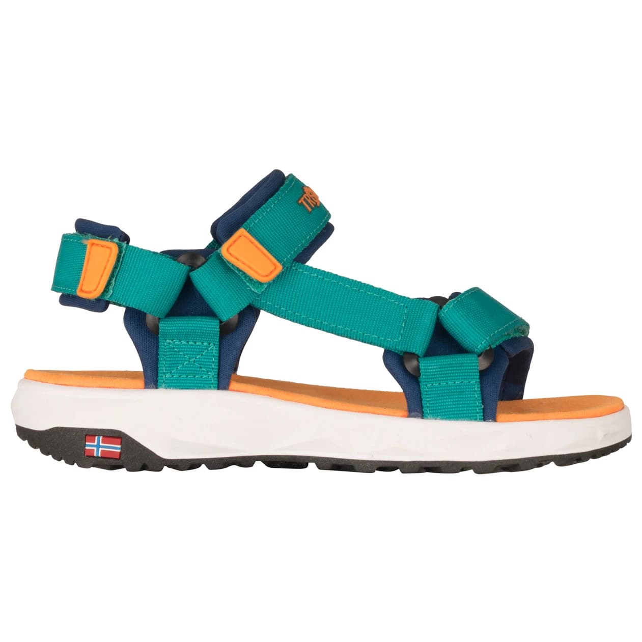 Детски сандали Trollkids Kid's Lysefjord Sandal - Sea Green / Madeira Blue / Sahara Sunset