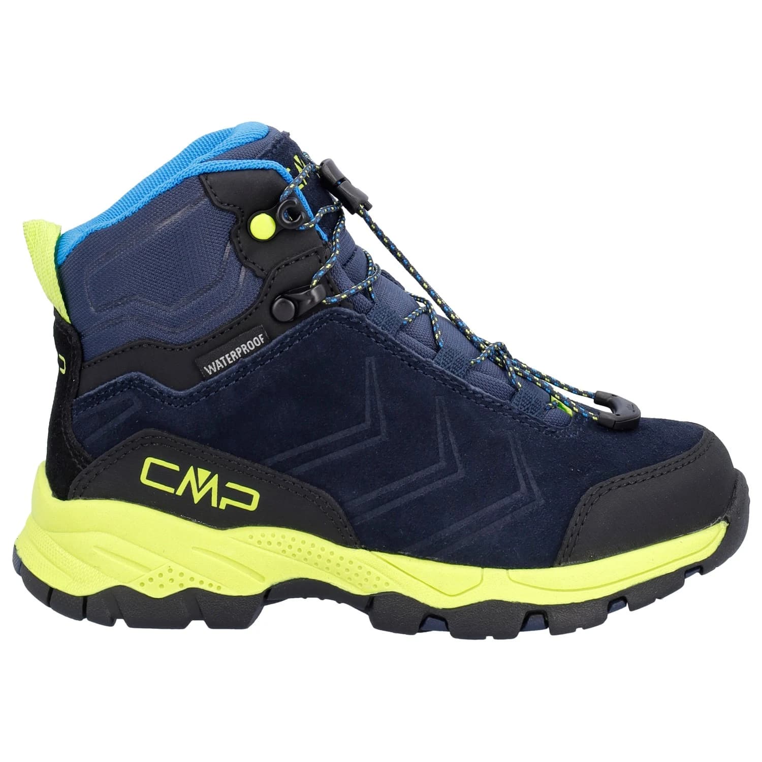 Детски туристически обувки Cmp Kid's Melnick Mid WP Walking boots - Black Blue / Lime