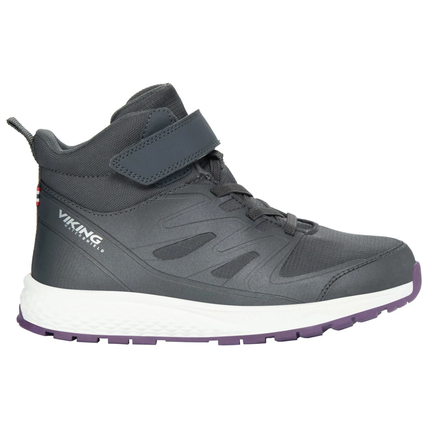 Детски ежедневни обувки Viking Kid's Equip Mid WP 1V Sneakers - Dark Grey