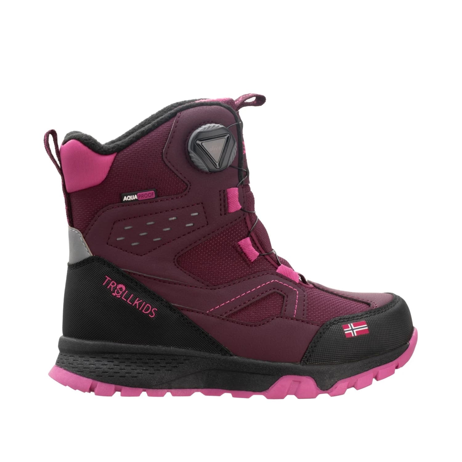 Детски зимни ботуши Trollkids Kid's Kirkenes Winter Boots - Redwood / Magenta
