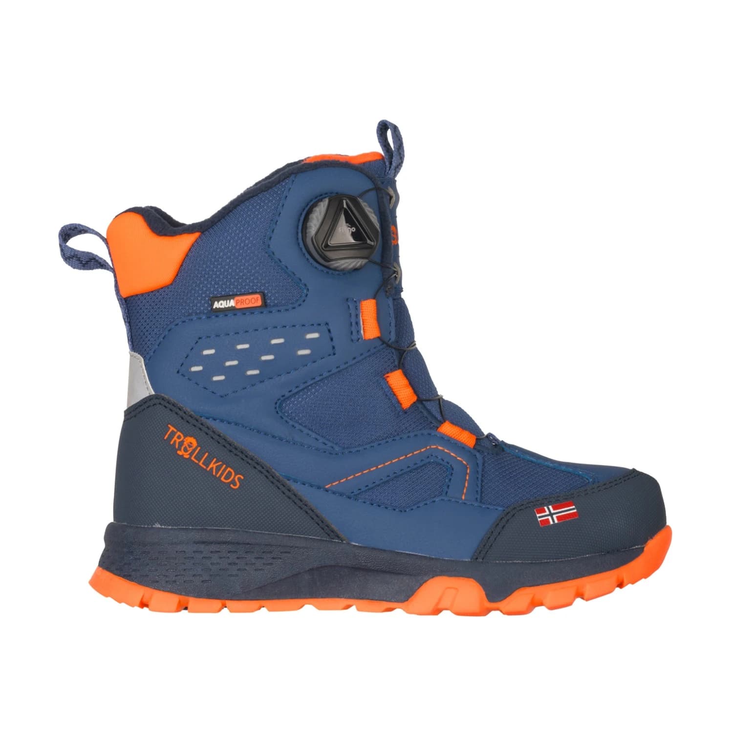 Детски зимни ботуши Trollkids Kid's Kirkenes Winter Boots - Nordic Blue / Mystic Blue / Flame Orange