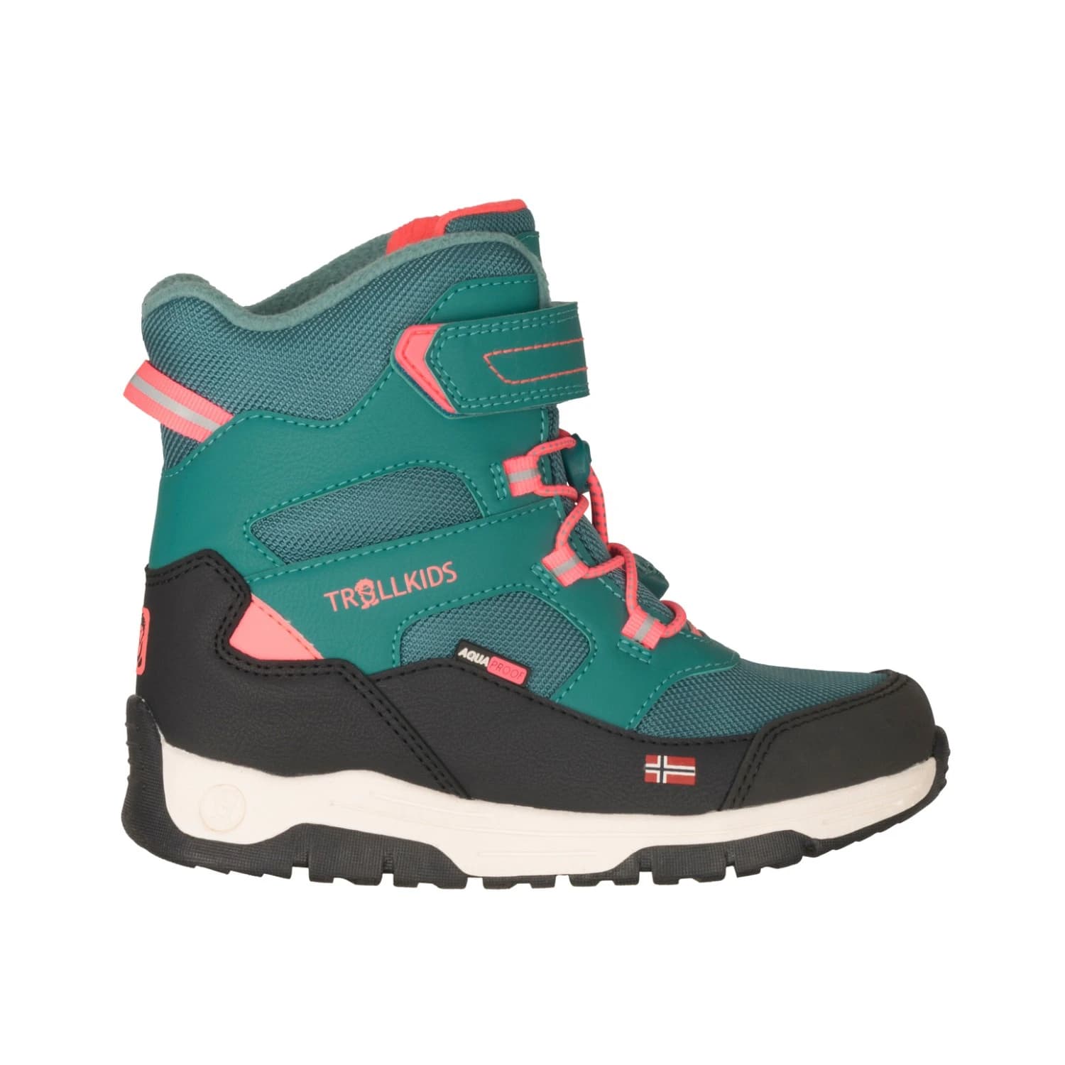 Детски зимни ботуши Trollkids Kid's Lofoten Winter Boots Pro Winter boots - Dusty Teal / Black / Coral Pink
