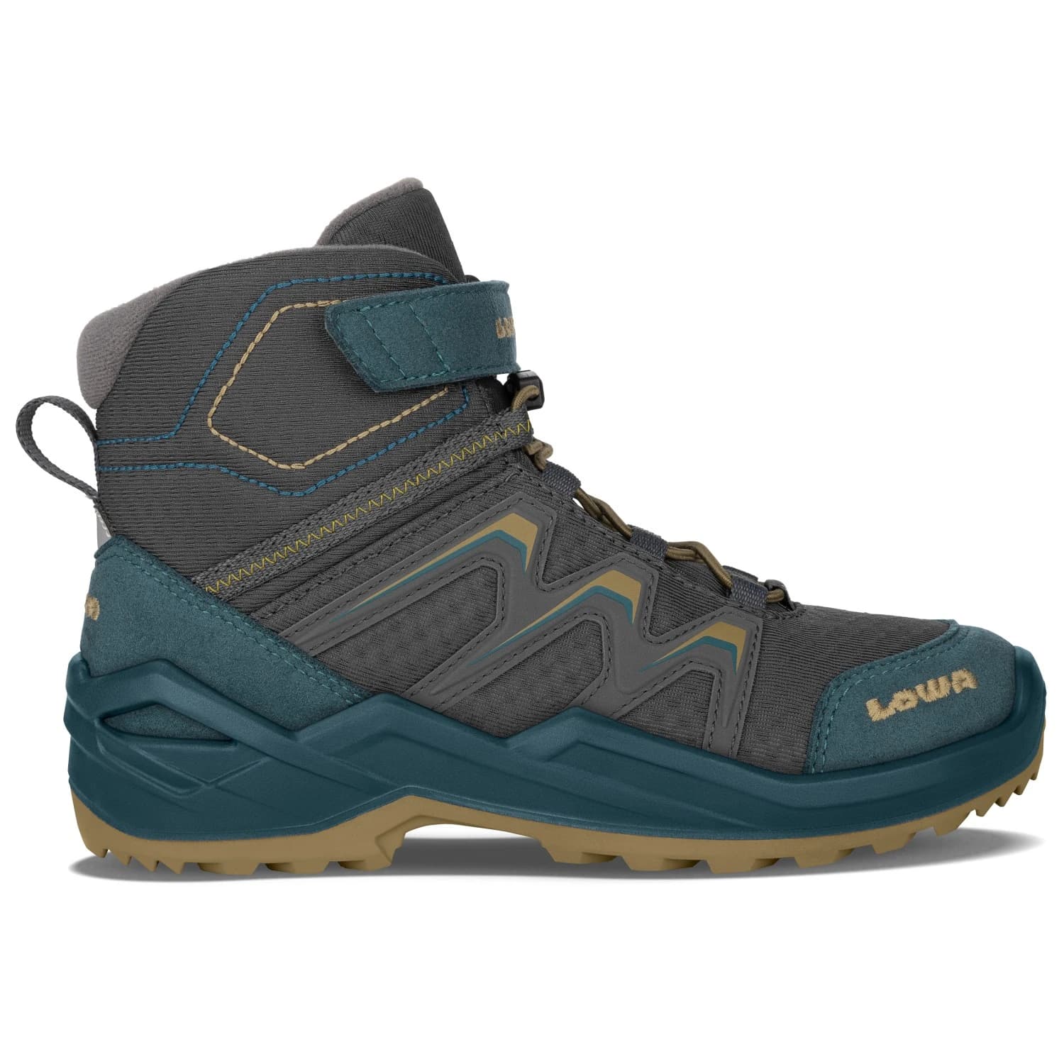 Детски зимни ботуши Lowa Kid's Maddox Warm GTX Mid Junior Winter boots - Petrol / Mustard