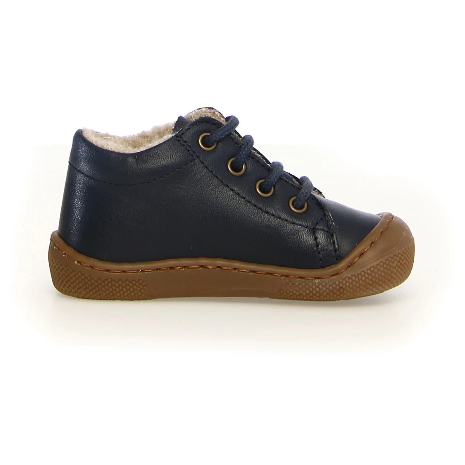 Детски зимни ботуши Naturino Kid's Amur Nappa Spazz. Lined Barefoot shoes - Navy