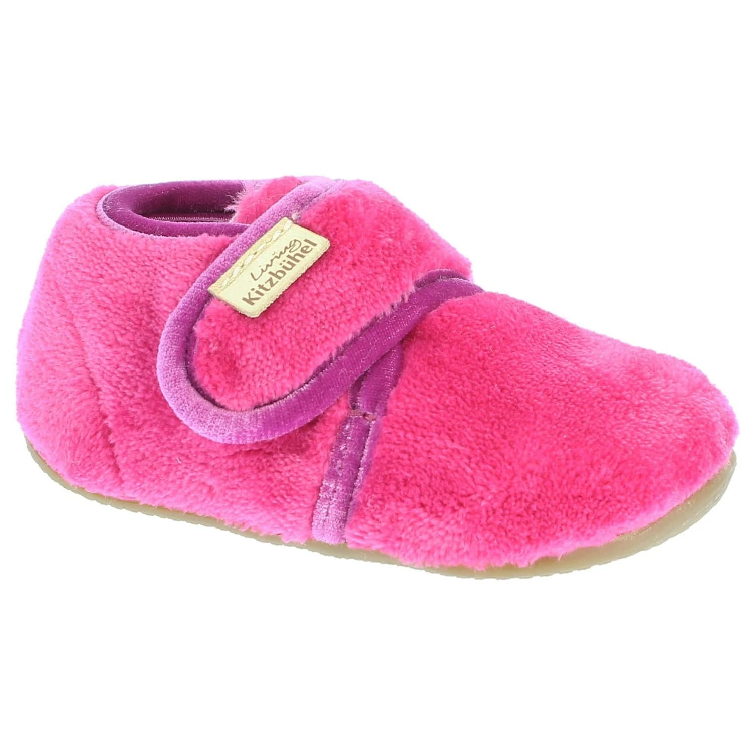 Пантофи Living kitzbühel Baby's Hook-and-Loop Shoes Velvet Plain Slippers - Pink