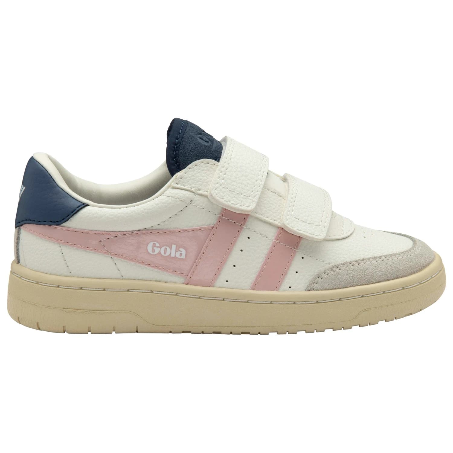 Детски маратонки Gola Kid's Falcon Strap Sneakers - White / Chalk Pink / Moonlight
