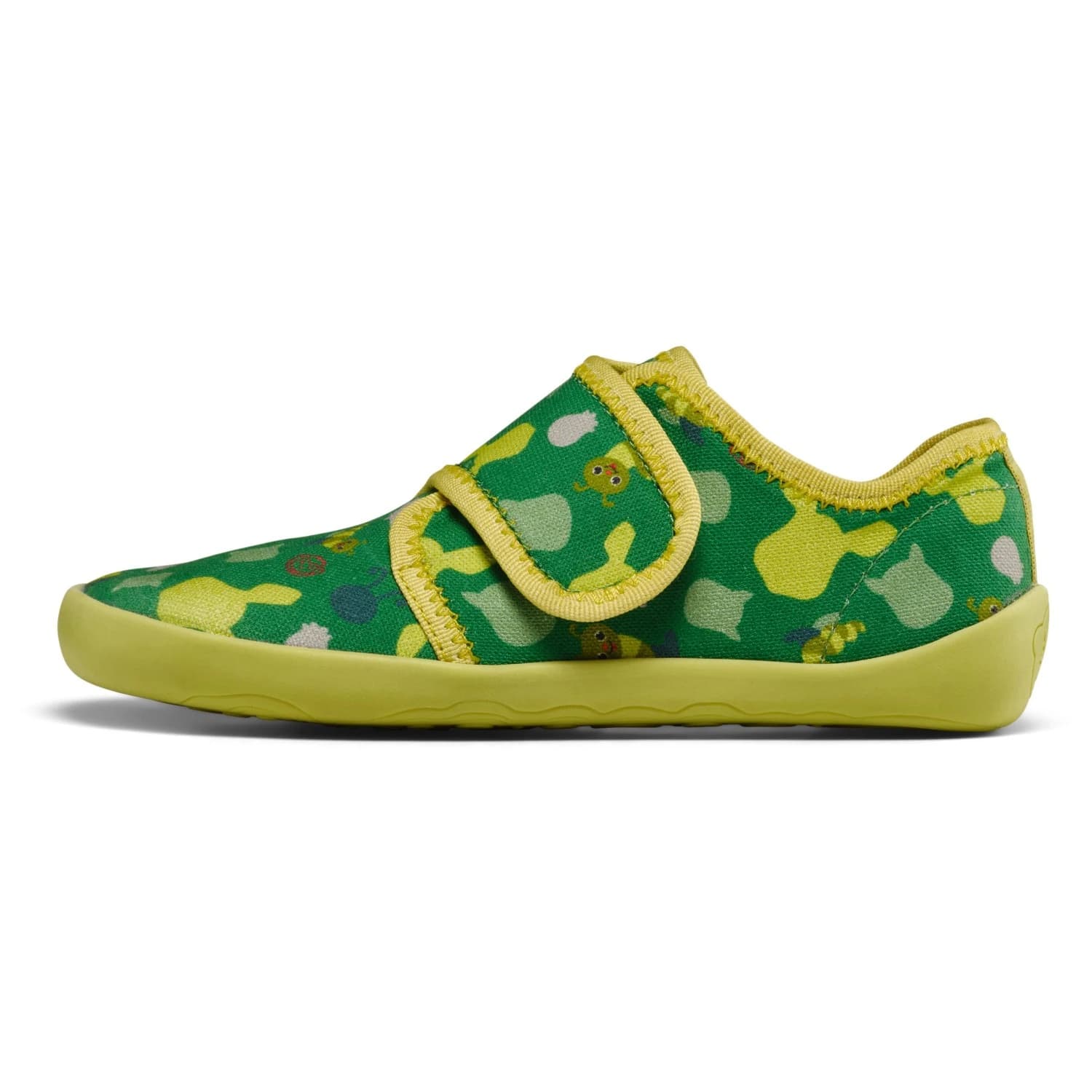 Детски пантофи Affenzahn Kid's Slippers Cotton Movy Slippers - Caterpillar / Green / Grey
