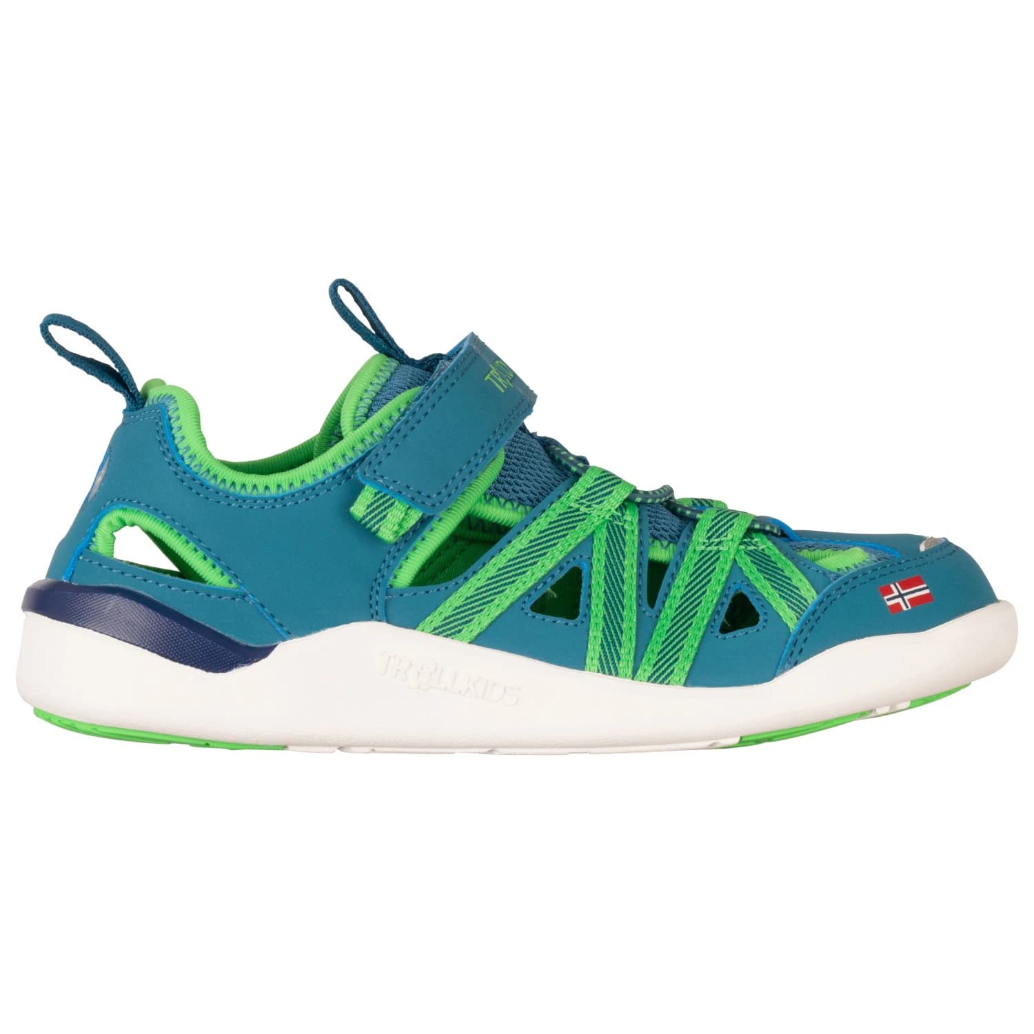 Детски сандали Trollkids Kid's Saltfjord Sandal - Dark Marine / Fresh Green / Mystic Blue