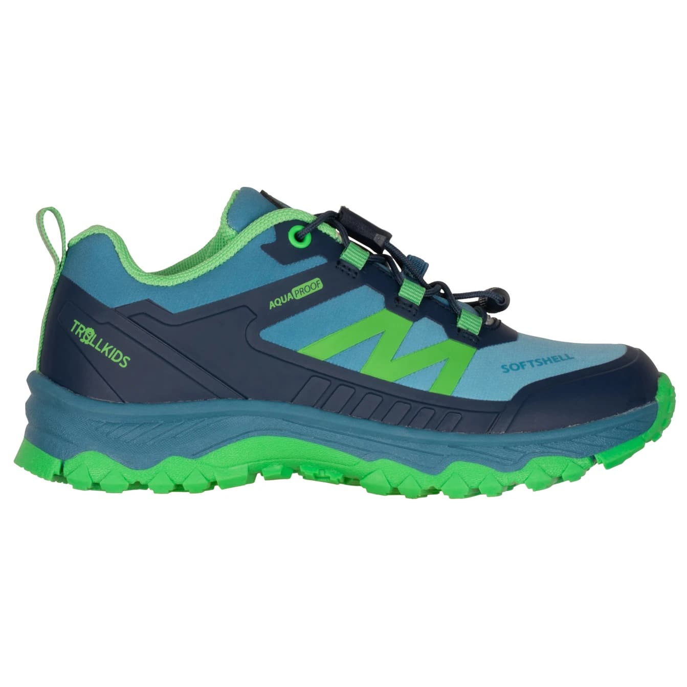 Детски мултиспорт обувки Trollkids Kid's Sirdal Hiker Low Multisport shoes - Mystic Blue / Fresh Green