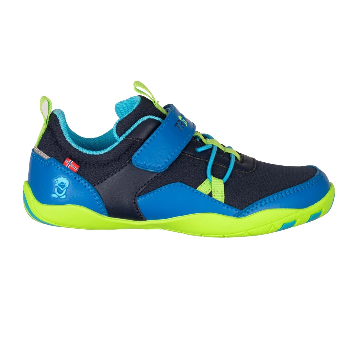 Детски обувки barefoot Trollkids Kid's Skaland Hiker Barefoot shoes - Navy / Medium Blue / Viper Green