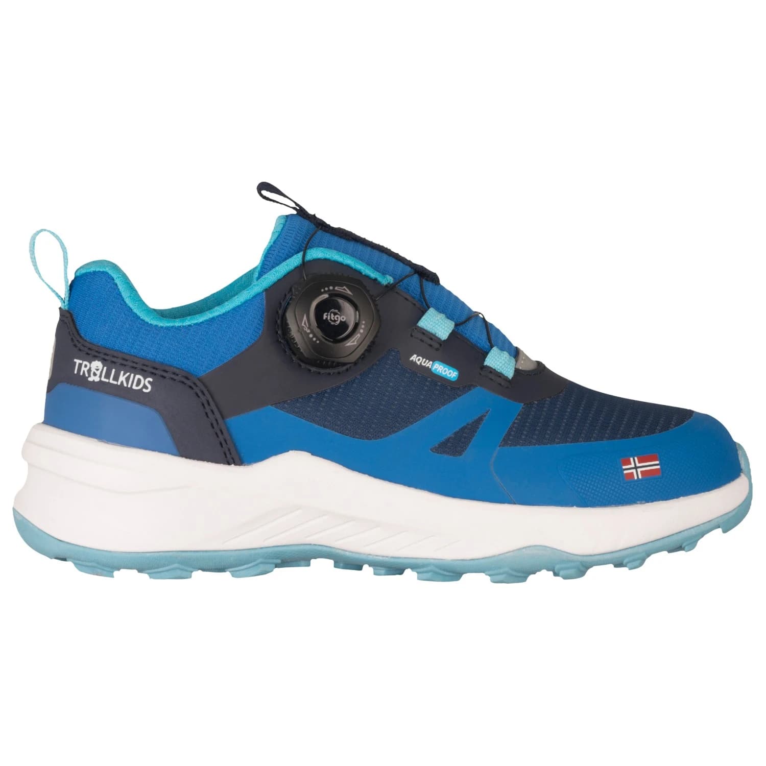 Детски мултиспорт обувки Trollkids Kid's Trollfjord Hiker Low XT Multisport shoes - Alpine Blue / Pool Blue / Dark Indigo