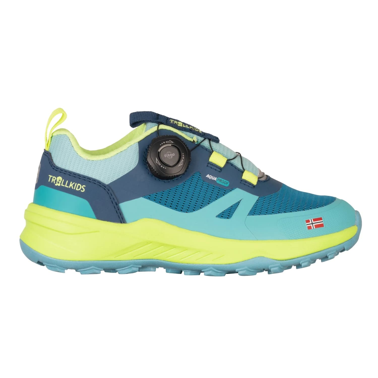 Детски мултиспорт обувки Trollkids Kid's Trollfjord Hiker Low XT Multisport shoes - Harbor Blue / Spring Leaf / Aqua Haze