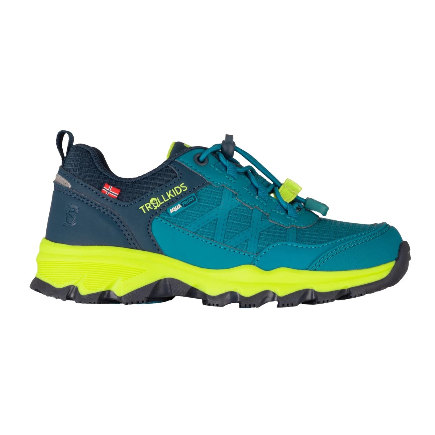 Детски мултиспорт обувки Trollkids Kid's Trolltunga Hiker Low XT Multisport shoes - Harbor Blue / Spring Leaf / Dark Indigo