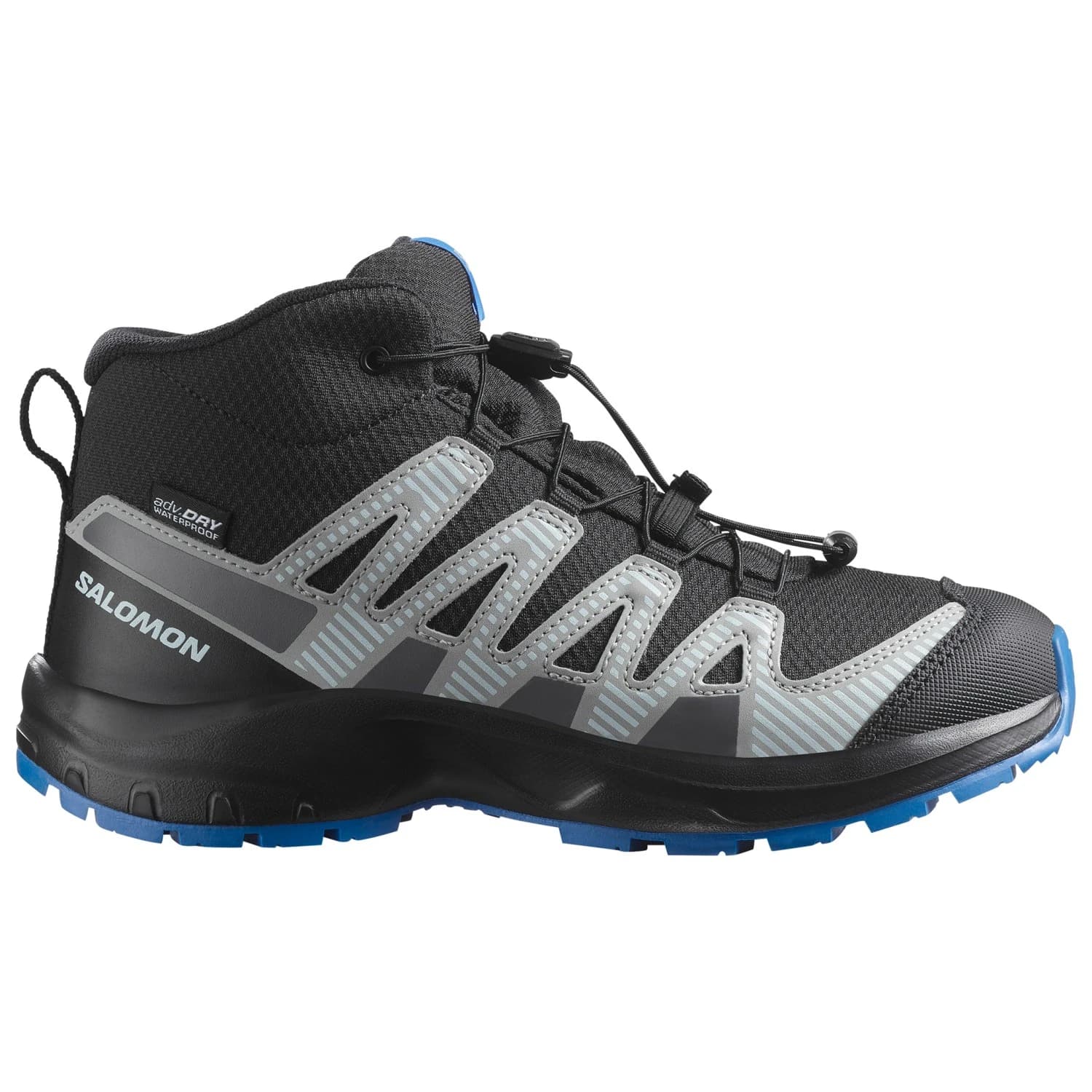 Детски туристически обувки Salomon Kid's XA Pro V8 Mid Waterproof Walking boots - Black / Monument / French Blue