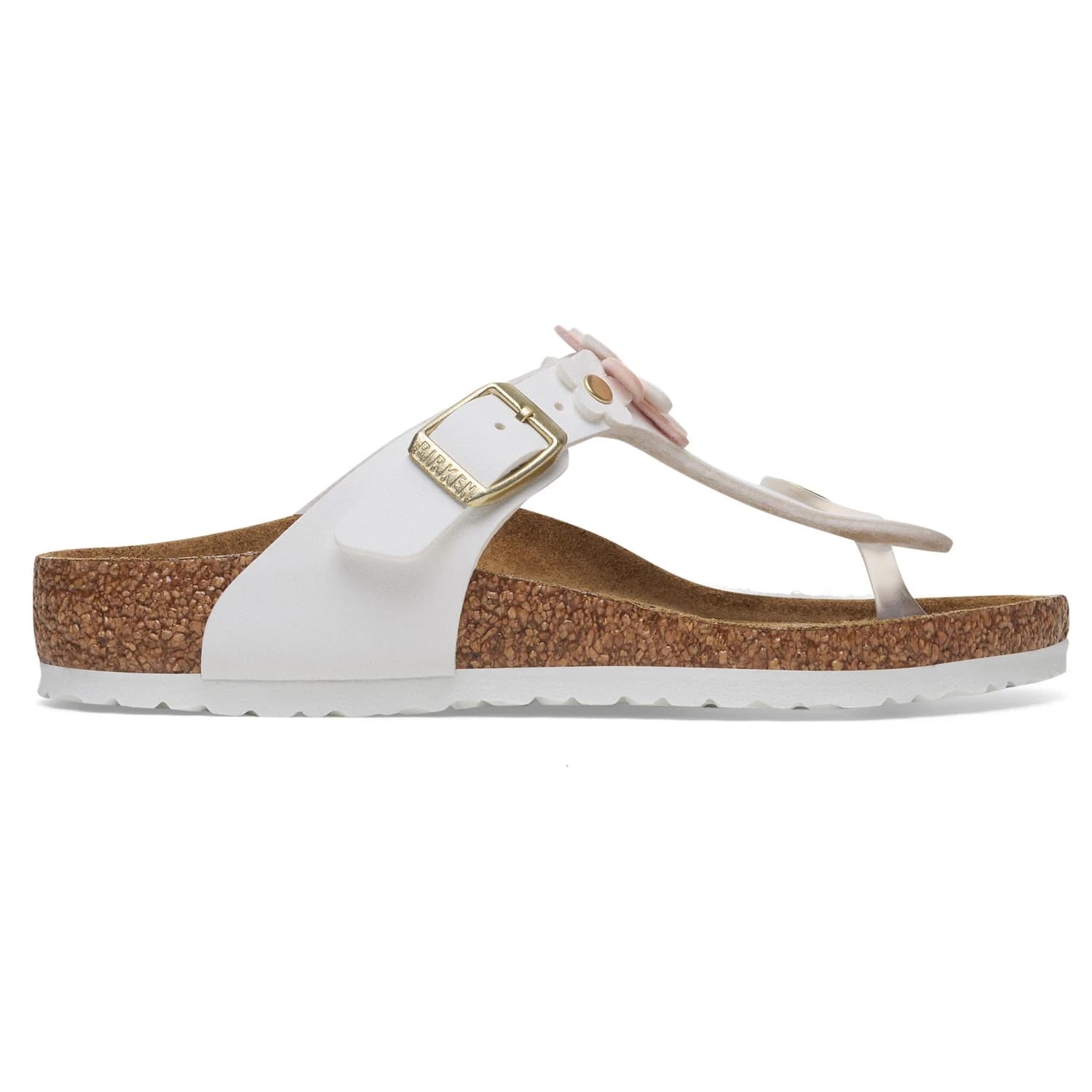 Детски сандали Birkenstock Kid's Gizeh Flowers Sandals - White