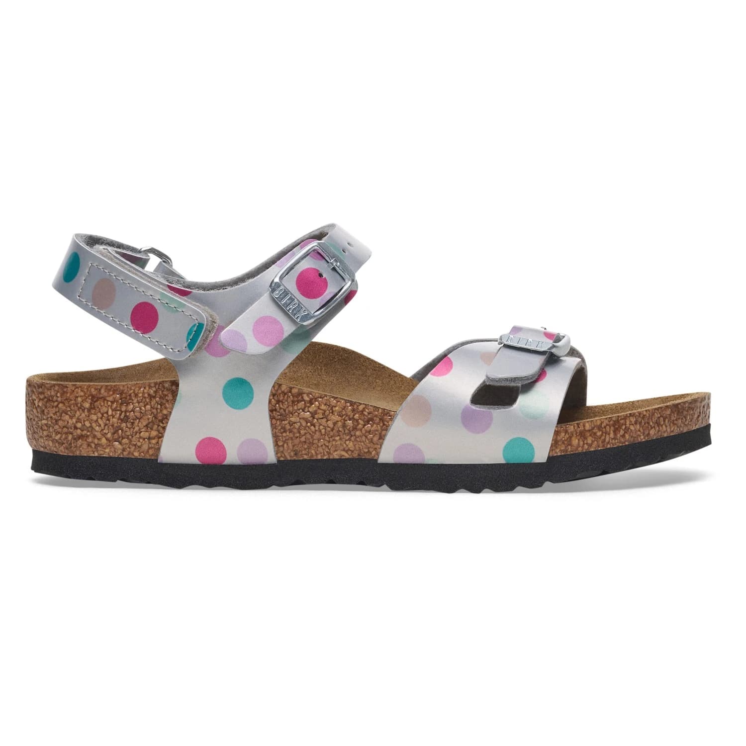 Детски сандали Birkenstock Kid's Rio AS Sandals - Electric Metallic Dots Silver