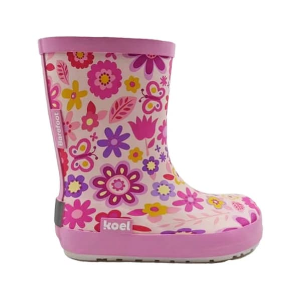 Детски обувки barefoot Koel Kid's Wellie Bare Multi Barefoot shoes - Fuchsia Flowers